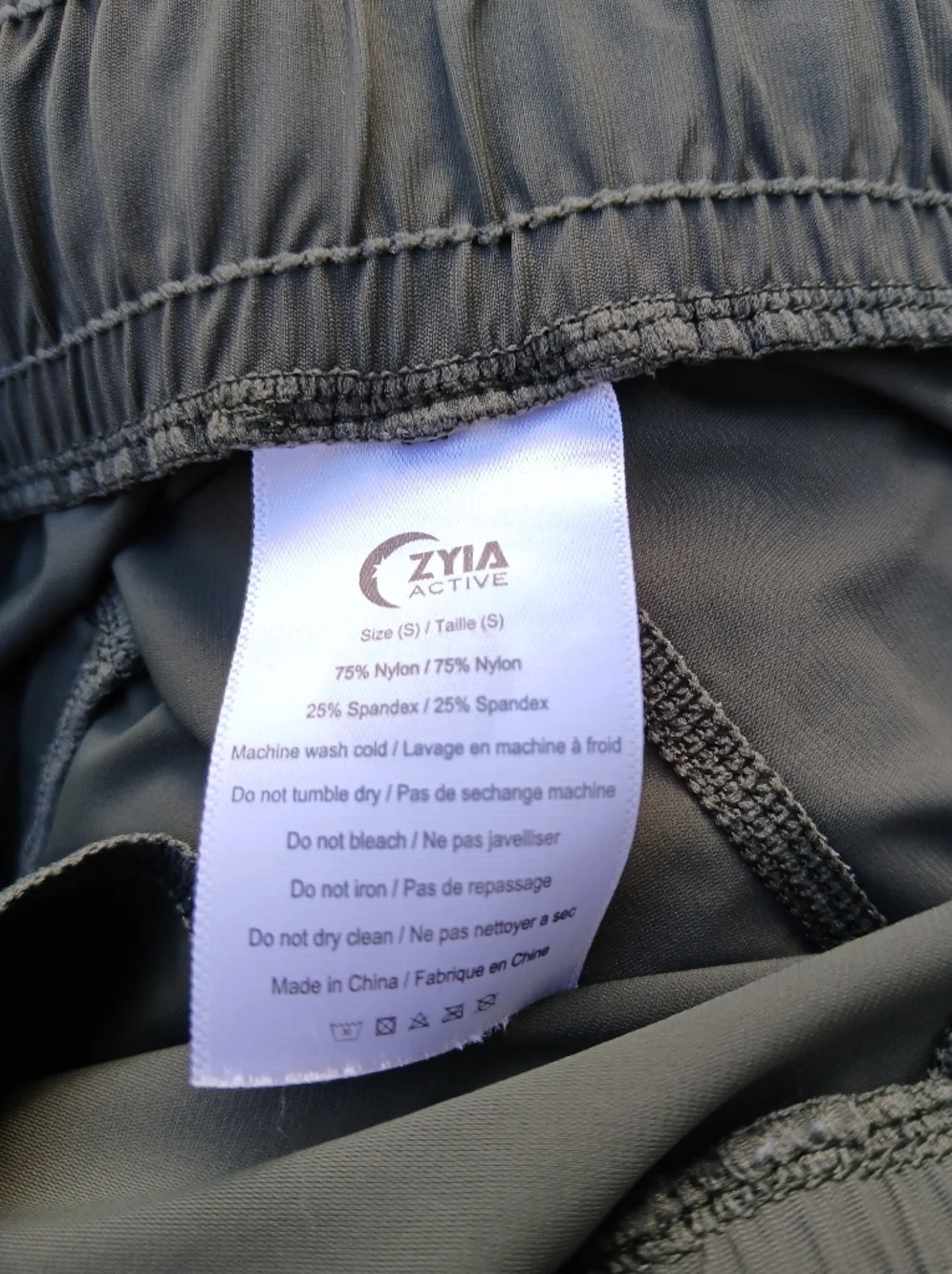 Zyia Active Everywhere Pants Olive Green Small